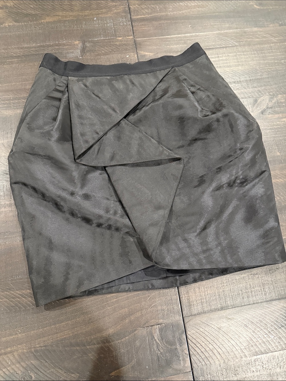 Robert Rodriguez Black Skirt with Draped Accent Size 12